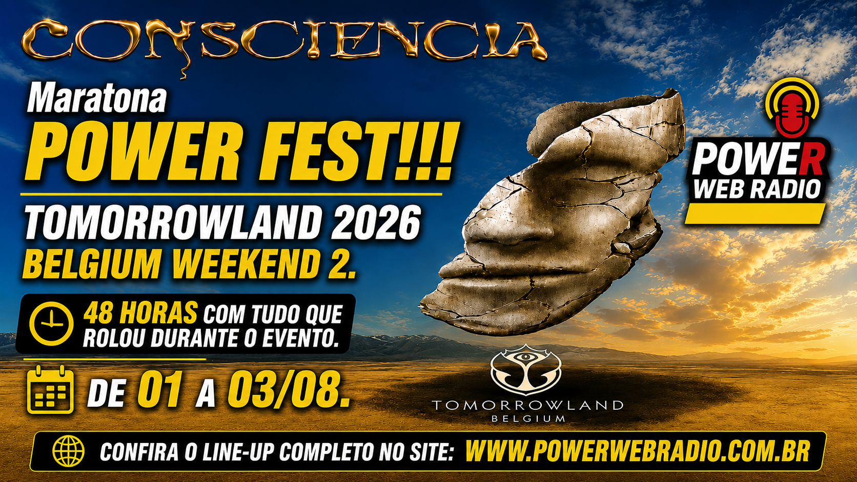 Maratona Power Fest!!! Tomorrowland Belgium 2026. 48 horas com tudo de melhor que rolou durante o evento. Confira o line up completo.